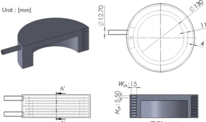 Fig. 1  Cryogenic heat exchanger for liquid nitrogen cooling.
