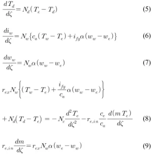 Table 4  Conduction passage area of a single module Area[mm²] Evaluation[mm²] Ratio Heat plate 696 (580×0.15)×8 0.15 Case 1110 [{(580+111)×2}×0.8] 0.25 Fin 1200 {12×(0.13-0.02)}× (580/1.5)×(3×3)×0.26 * 0.27 Fillet 1460 [(12×0.02)+{(1.5-0.13) ×0.13}]×(580/1