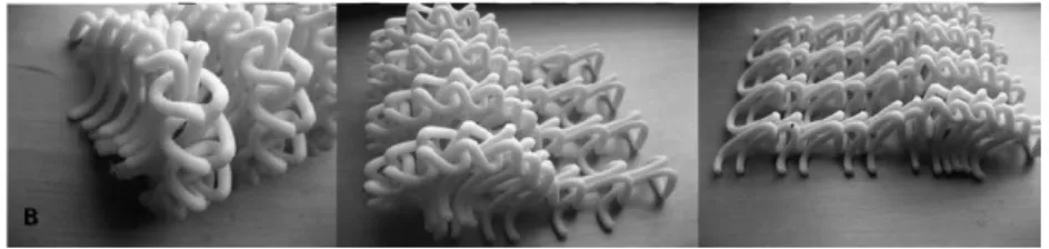 Figure 6. 3D Knitted Print in ABS Plastic, Compressed to Open State.