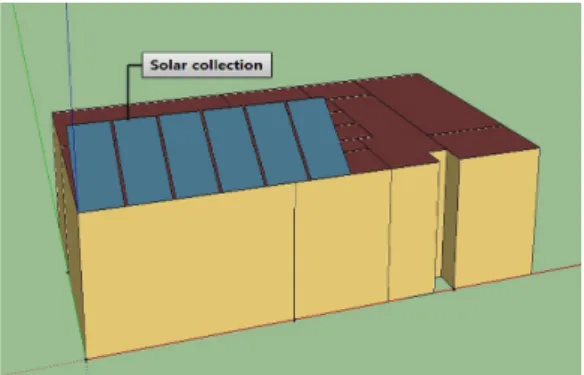 Fig. 4  Solar collectors installation exterior.