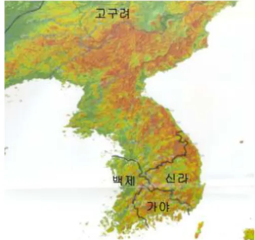 그림  전기  가야  연맹<1>  미완의  문명  백년  가야사-7 ,  p.124 그림  한국  고대  사국의  국경선 년<2>  (482 )한국고대사국의  국경선-,  p.45 기원전  세기부터  기원후  세기  무렵까지를  가야    11 문화기반  형성기 기원후  세기를  가야제국  성립기, 2 ,  세기는  김해  지방  중심의  전기가야연맹  시기인 3~4 가야  문화전성기로 ,  400 년경에  고구려 신라  연합군 -에