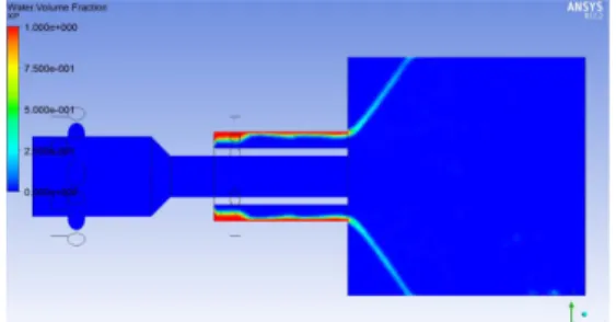 Fig. 7 Spray pattern of the open-type swirl injector at  ΔP