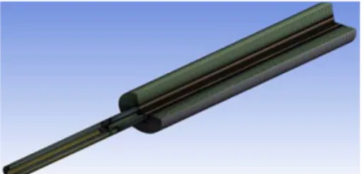 Fig. 2 Mesh of the model combustor