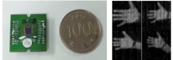Fig. 15. Chip-scale  광학계 및 웨이퍼레벨 진공패키지된 thermal imager.