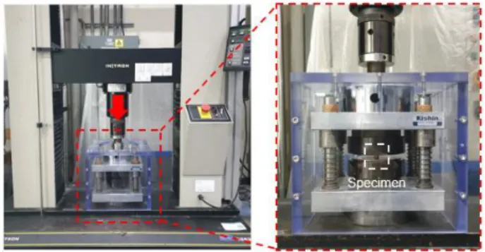 Fig.  1  INSTRON  5583  with  a  special  device  for  high  strength materials 