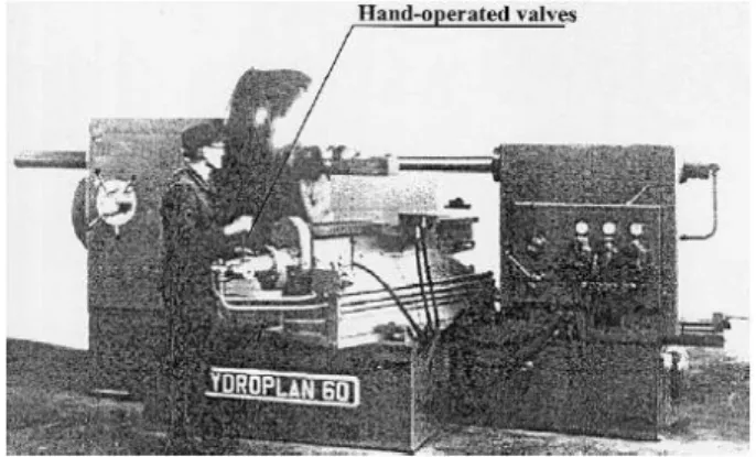 Fig. 6 Spinning demonstration with roller type forming  lever and compound lever [7] 