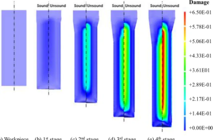Fig.  9  Crack  predicted  with  constant  critical  damage  value