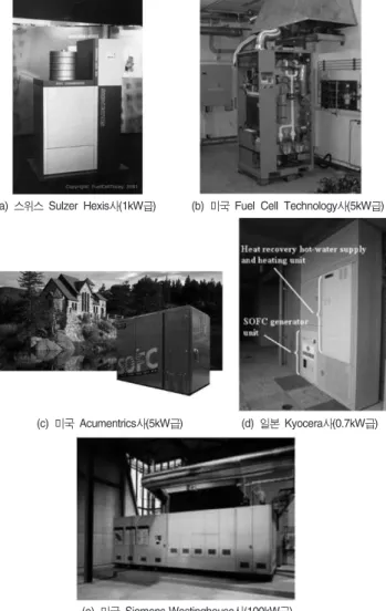 Fig. 1. 외국에서 개발한 SOFC  시스템.