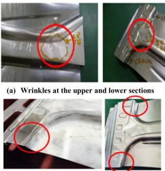 Table 3 Comparison of the amount of wrinkles depending on drawbeads
