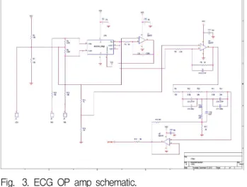 Fig. 3. ECG OP amp schematic.
