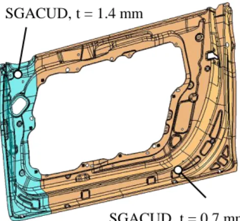 Fig. 3 Proposed design of front door inner panel 