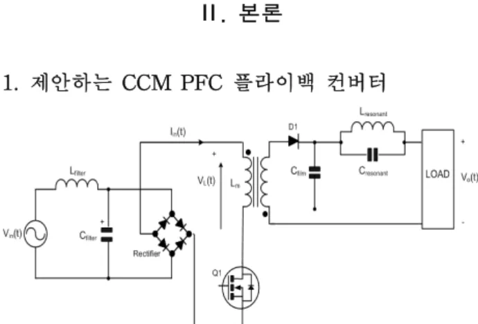 Fig. 1. The proposed single stage CCM PFC flyback converter.