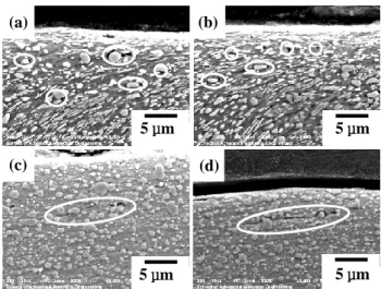 Fig. 2 FE-SEM micrographs of the heat-treated 1 wt. %  C steel specimens: (a) P, (b) M, (c) SP, and (d) TM 