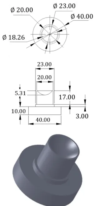 Fig. 5 Design of Aspherical lens mold core 