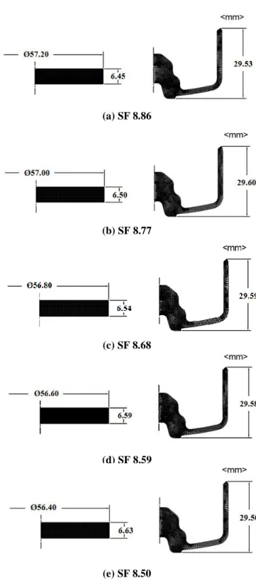 Fig. 3 Initial preform shape for H/Lower 