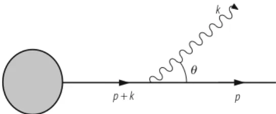 Fig. 2.7 The splitting of a virtual quark into a quark and a gluon