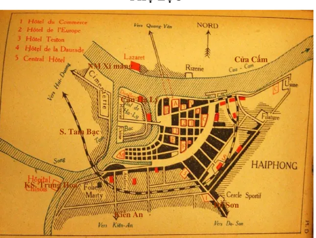 Hình 1. Bản đồ Hải Phòng thời Pháp thuộc 