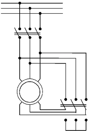 Hình 1.9. Mở máy bằng đổi nối sao tam giác 