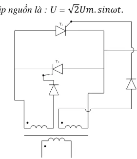 Sơ đồ điều chỉnh điện áp xoay chiều một pha được trình bày trên hình 14. Hai  tiristor  đấu  song  song  ngược  cho  phép  điều  chỉnh  điện  áp  xoay  chiều