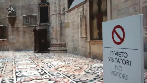 Fig. 15.  Sign showing that tourists are not always welcome at St Peter’s Basilica, Vatican City, Rome, September  2014