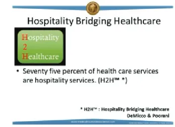 FIGURE 4  The 75% rule of hospitality in healthcare settings.