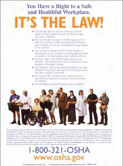 Figure 3.1: The OSHA poster explains employee rights as  related to workplace safety.