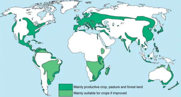 Figure 2.12 The world’s cultivable land