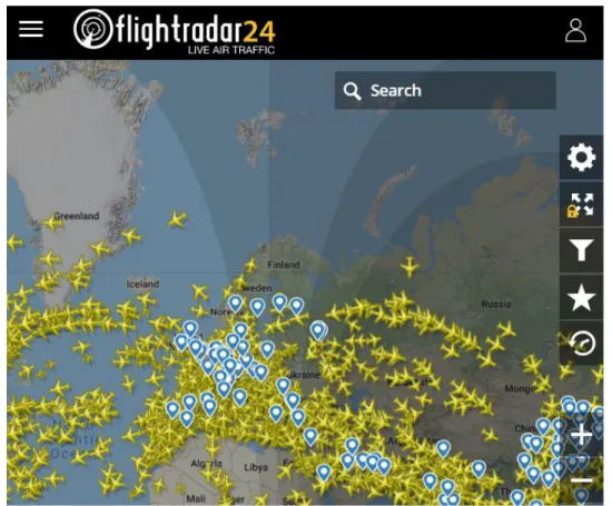 Figure 2-b: Flightradar24 Website