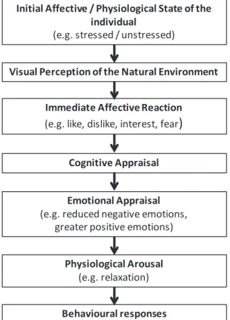 Fig. 7.2 Simplified  version of the Stress  Reduction Theory of  affective/arousal response  to a natural environment