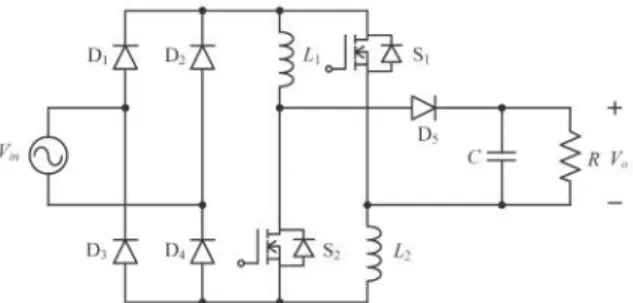 Figure 1. The conventional high step-up voltage gain PFC converter.