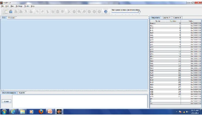 Figure 2-1: Initial Screen of the MARS IDE 