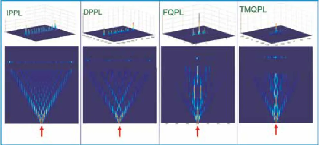 Figure 3 shows simulation results of single-photon QWs in the photonics lattices that are described in Figure 1