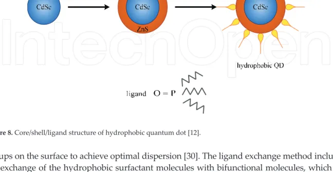 Figure 8. Core/shell/ligand structure of hydrophobic quantum dot [12].