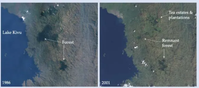 Figure 13.7 Satellite imagery provides a cost-effective method for monitoring ecosystem conditions, both  inside  and  outside  protected  areas