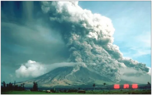 Figure 1.4 Pyroclastic flows from the 1984 explosive eruption of Mayon, Philippines (C