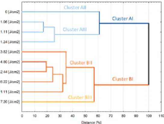 Figure 6. Results of the cluster analysis performed based on of all investigated variables.