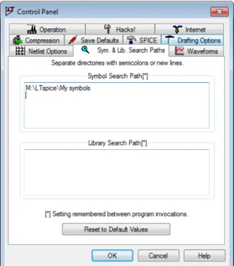 Figure 1.23: Window for defining search path to symbol folders and library folders.