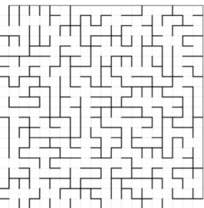 Figure 3 . 2 : Example of a maze as generated using the DisjointSets algorithm.