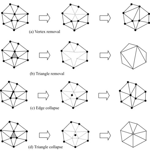 Fig. 8.17 Basic models for geometric transformation in scale for a triangular network (Li 2005) Image resolution becomes coarser with a 