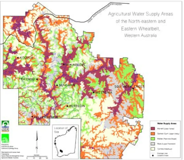 Figure 10.  Agricultural water supply areas of the North-eastern and Eastern Wheatbelt 