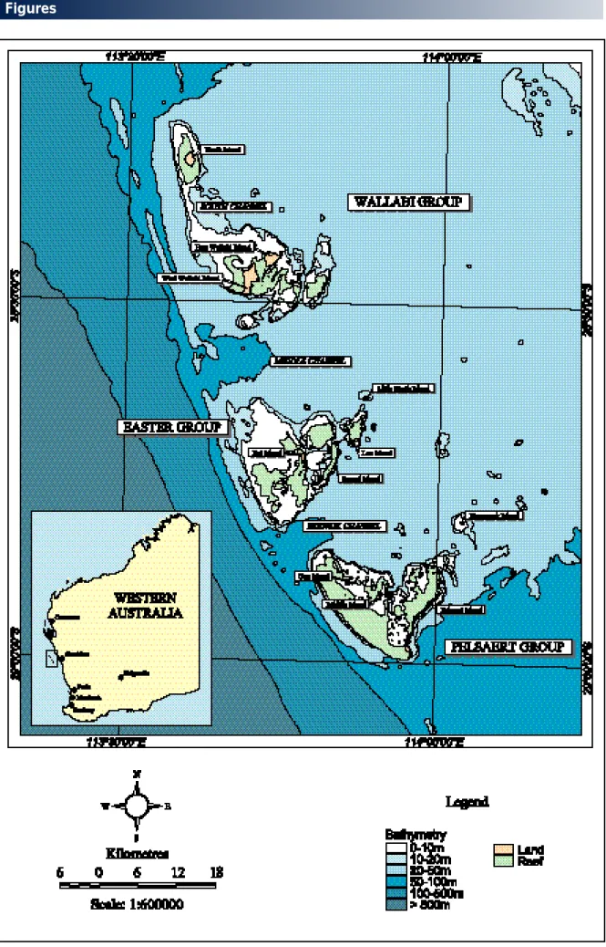 Figure 1:Map of Houtman Abrolhos Islands,Western Australia.