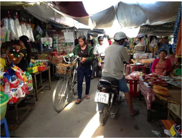Figure 1.2 Tri Ton market in Tri Ton town 