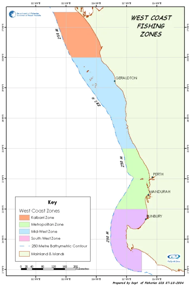 Figure 2  Recommended management zones for the West Coast Demersal Scalefish  Fishery