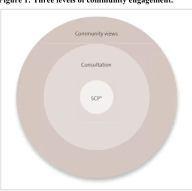 Figure 1: Three levels of community engagement. 68F 69