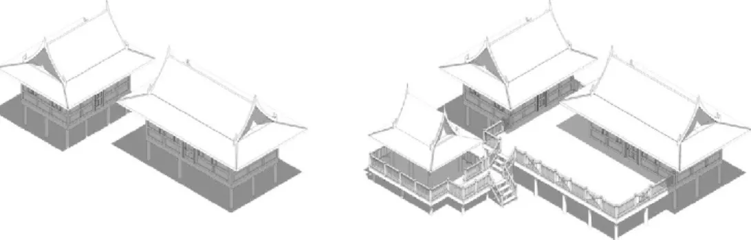 Figure 2 Traditional Thai house - terrace expansion (original 3D model by John) 