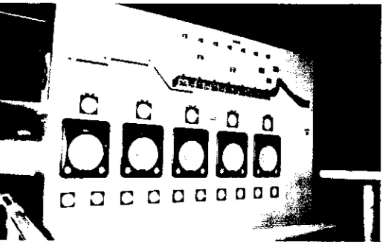 Fig. 5 shows the graphic panel depicting the interlocks with indicating lights. The only thing the  plant attendant has to do when something happens is to look at the panel board to find out which  equip-ment caused the problem