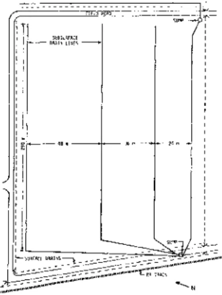 Figure 2. Schematic of subsurface drainage experimental area, St. James, La. 