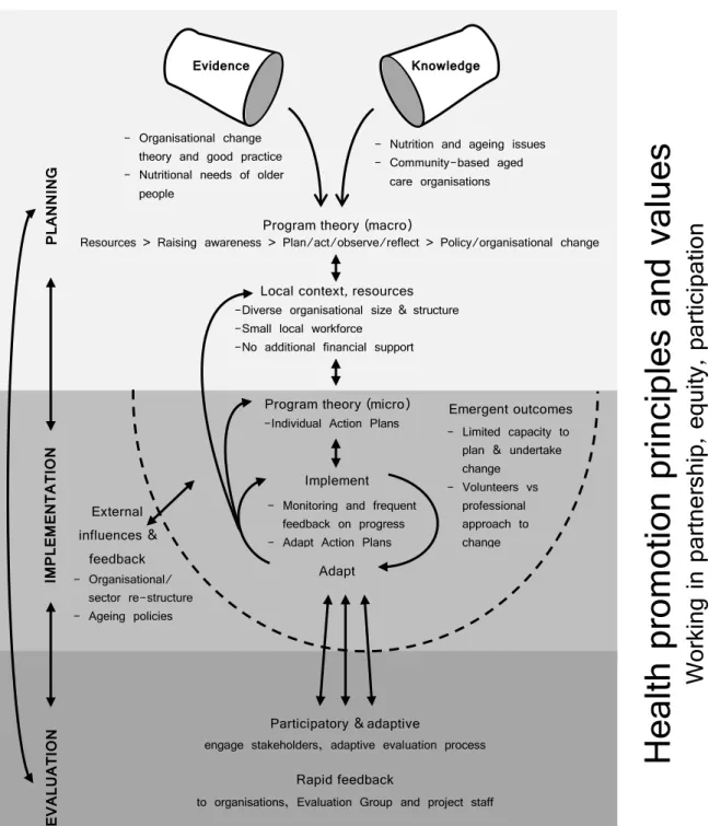 Figure 2 Application of Planning, Implementation and Evaluation model to Healthy  Ageing  –  Nutrition 