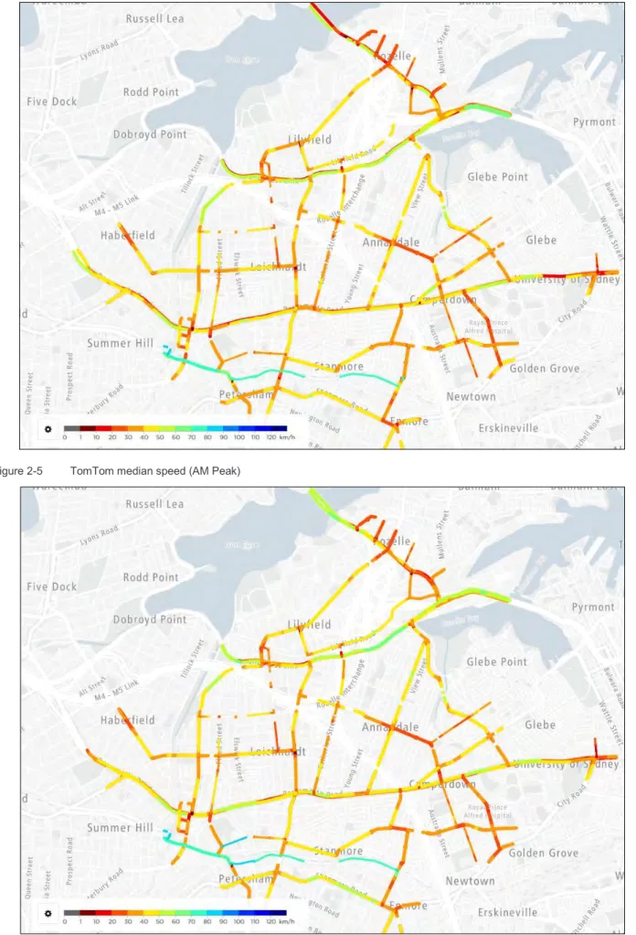 Figure 2-5  TomTom median speed (AM Peak) 