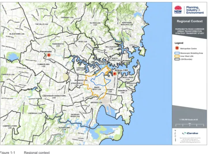 Figure 1-1 shows the regional context of the study area. The study area is located in the Inner West suburbs  of Sydney, approximately five kilometres south-west of the CBD